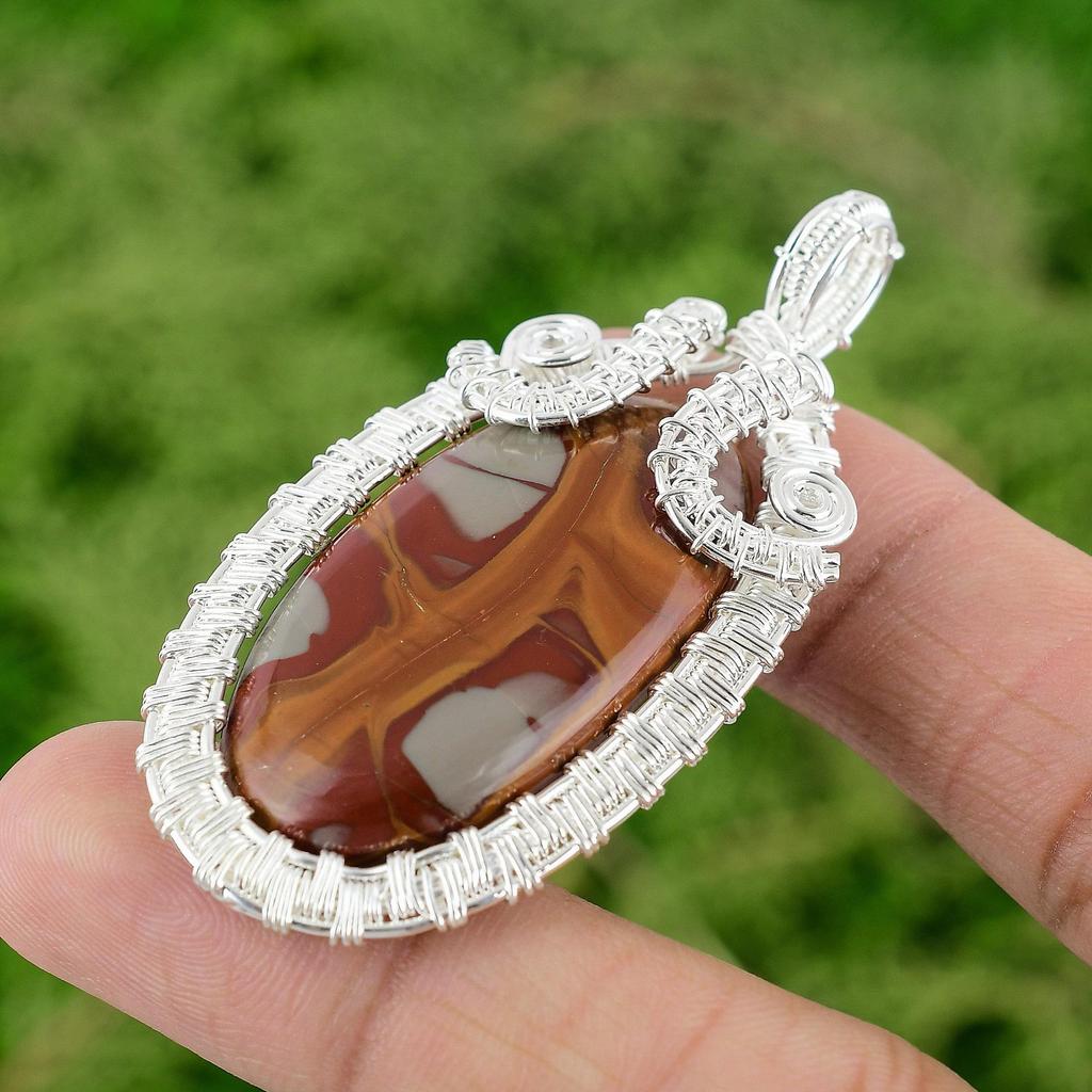 Daughters Day Sale Sterling Silver Noreena Jasper Gemstone Wire Wrap New Pendant