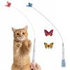 Electric Butterfly Toy with Suction Cup Flutter Rotating Kitten Toys Spinning Butterfly Cat Toy Wand for Indoor Cats