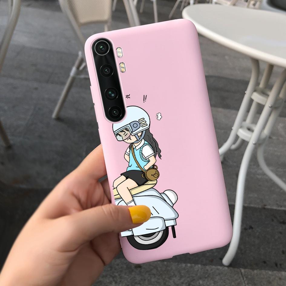 For Xiaomi Mi Note 10 Lite Case 6.47" Fashion Cute Girls Painted Soft TPU Cover For Xiaomi Note 10 Lite MiNote10 Lite Phone Case