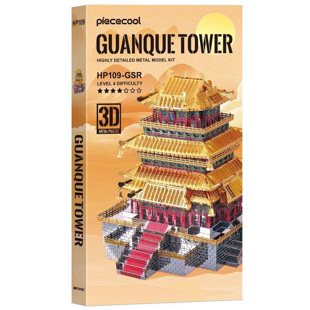 Piececool 3D Metal Puzzles GUANQUE TOWER Building Kits Model Kits