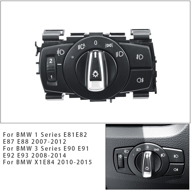 For BMW 1 Series 3 Series Headlight Switch Assembly X1 Headlight Cover E84 E90 Light Control Switch Knob Cover