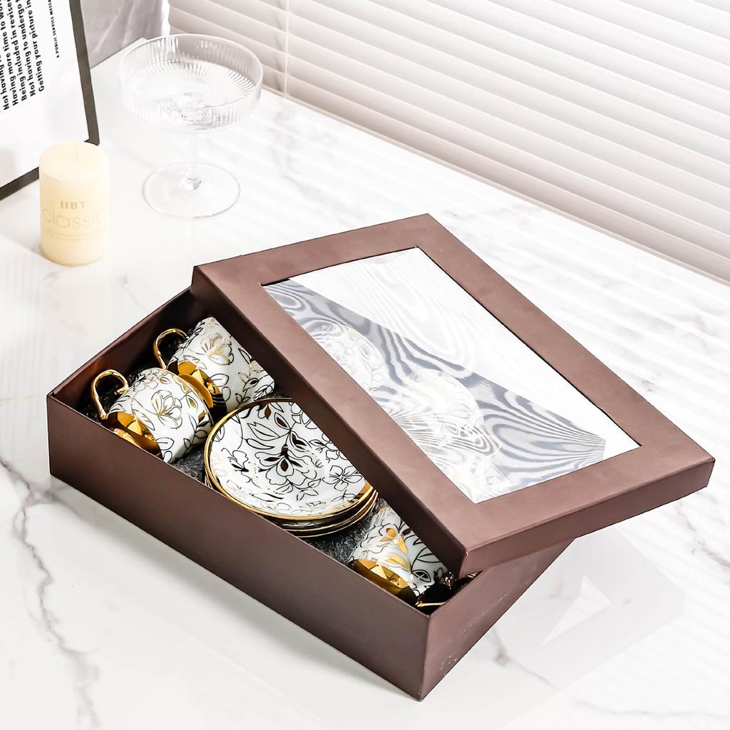 Ceramic Coffee Cup Set Afternoon Tea Set High-End Exquisite Ceramic British Black Tea Cup And Saucer Set Household Women