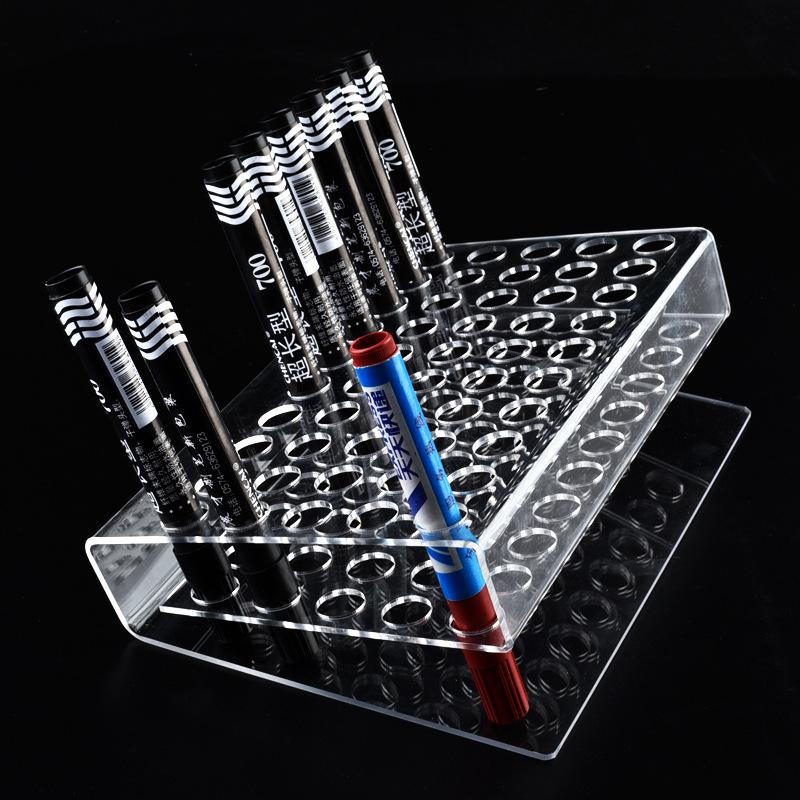 Transparent Acrylic Pen and Pencil Holder Display Rack for Stationery, Eyebrow Pencils, and Children's Hairpins.