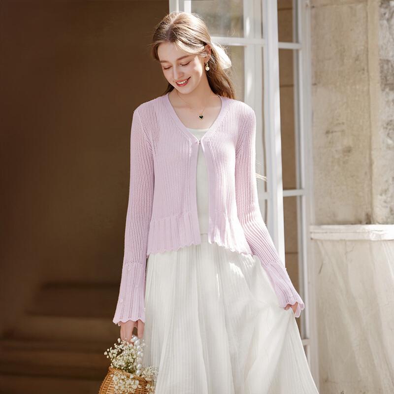 Women s Short V-Neck Knit Cardigan S