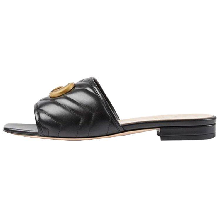 Gucci Slide Slippers Women's Black 646169 BKO60 1000