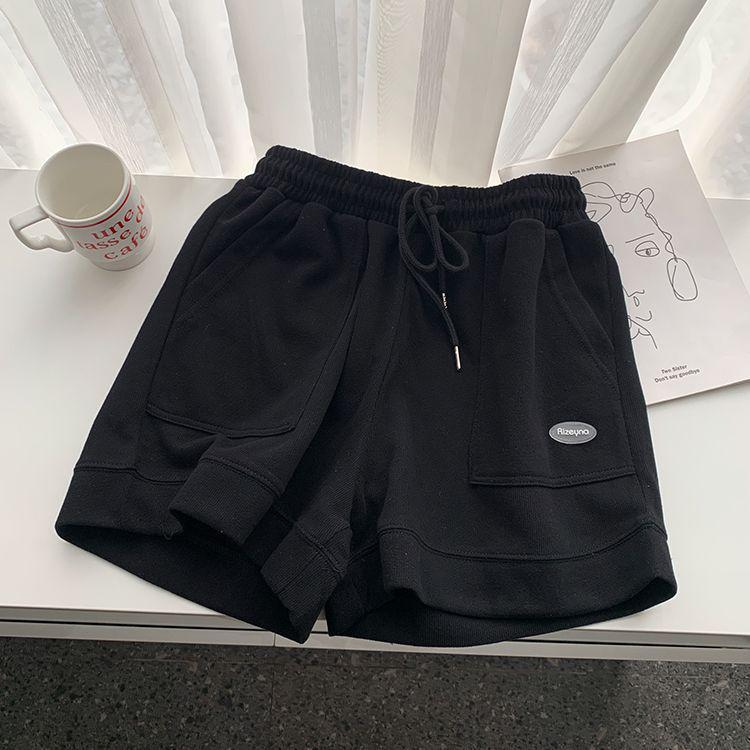 

Женские летние спортивные шорты А-силуэта с высокой посадкой: Новые повседневные брюки широкого кроя на 2025 год. Medium