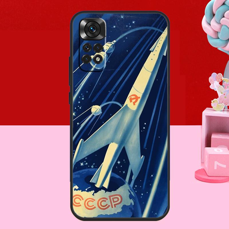 CCCP Soviet Space Propaganda Art Case For Xiaomi Redmi Note 11 10 12 13 14 15 Pro Plus Redmi 15 C 14C 10C 12C 13C Soft Cover