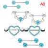 4Pairs Stainless Steel  Nipple Piercing Ring Set Heart Sexy Nipple