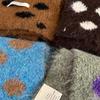 Soft Plush Knitted Scarf Warm Neckerchief Scarf Versatile Wool Blend Scarf  Women