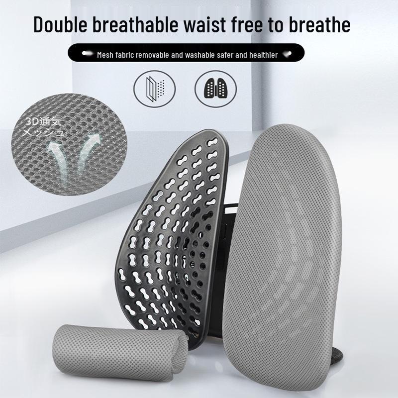Ergonomic Car & Office Lumbar Support Cushion - Breathable, Comfortable, Double Back Design