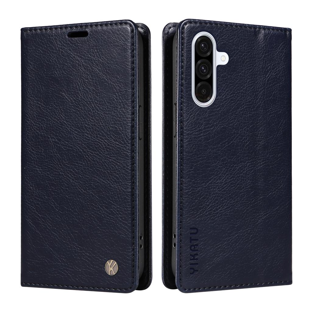 For Samsung Galaxy A36 5G Wallet Case YIKATU YK-006 Magnetic Closure Leather Phone Cover Litchi Texture