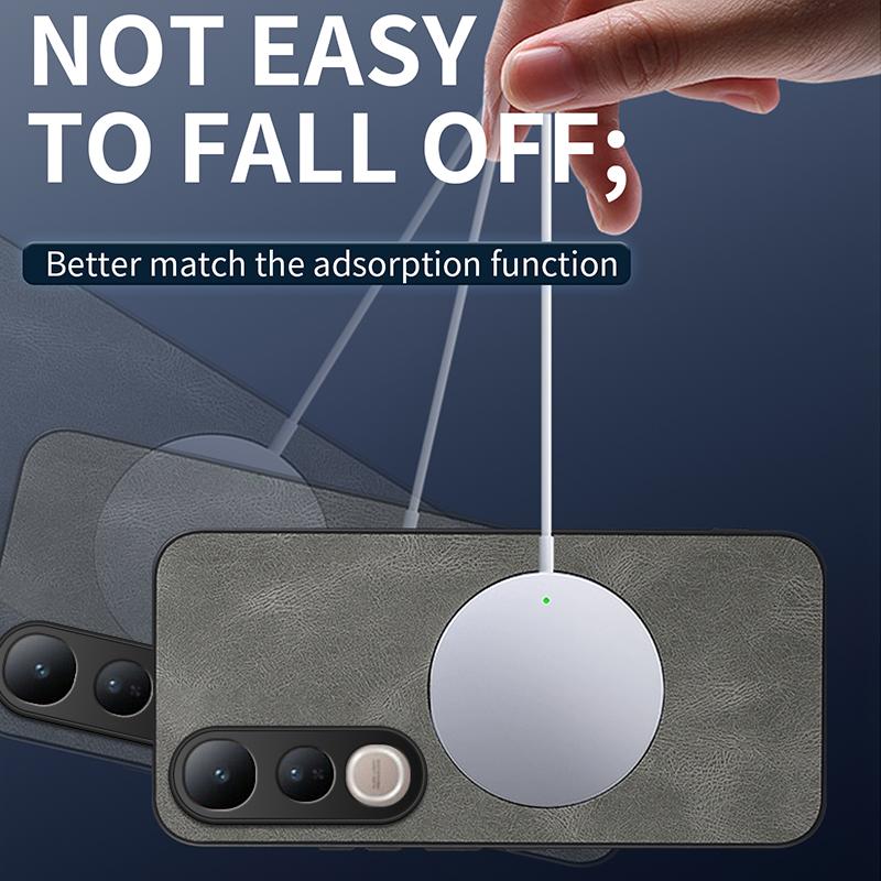 For VIVO V50 Lite Luxury Sheep Skin for Magsafe Magnetic Wireless Charging Matte Cover for VIVO V 50 V50lite Anti-drop Bumper