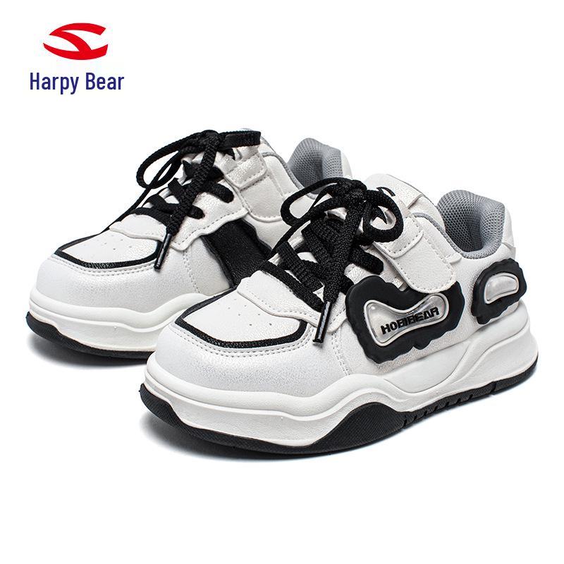 Habi Bear Boys' & Girls' Spring/Autumn PU Leather Casual Sports Shoes