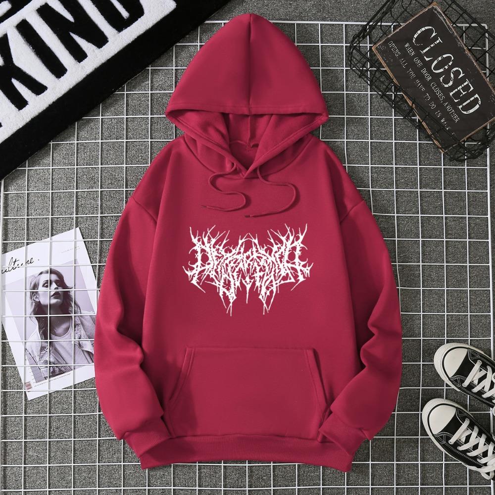 Mingxin Clothing Fleece Hooded Sweater Women's European and American Style American Autumn and Winter Pattern Printing Loose 2025 Student Jacket
