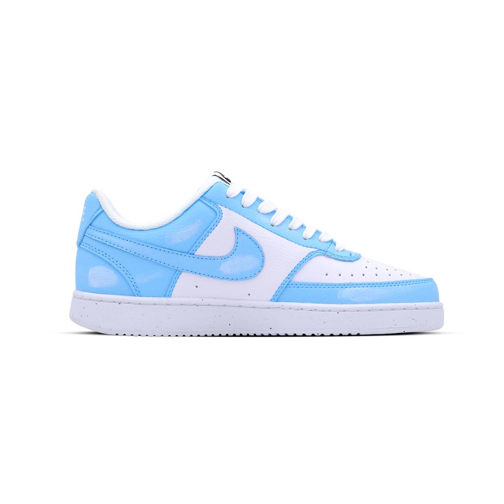 Nike Court Vision Leather Slip Resistant Abrasion Resistant Low top Skateboard Shoes Unisex Blue White DH2987-101(Team581)
