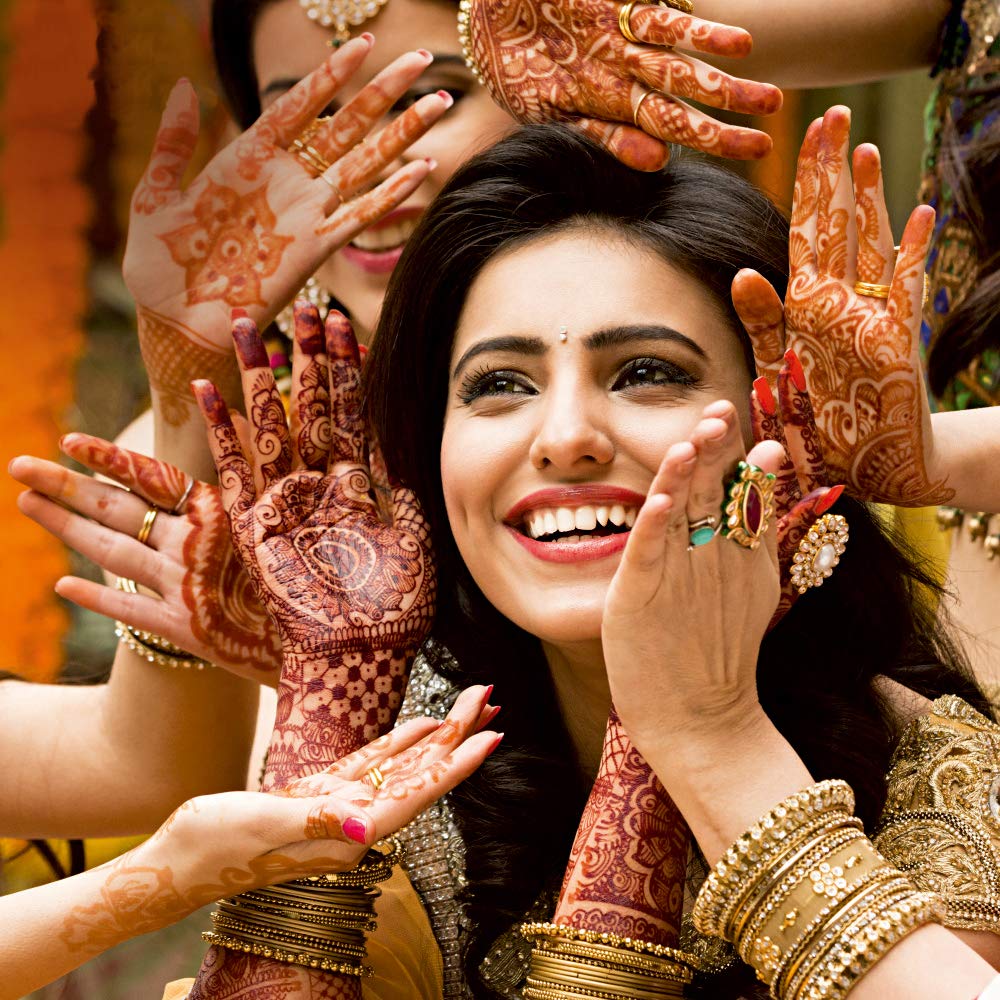 Neha Herbals Mehandi Cones For Hands And Feet Body Art With Natural Henna Color And Easy Application 25g  X 12  Cones