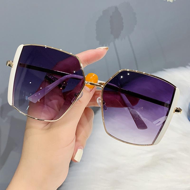 Korean Style Retro Oversized Square Sunglasses for Women - Sun Protection & Street Style Trend
