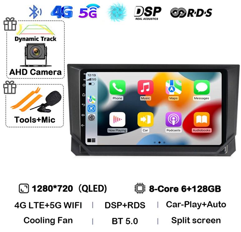 Android 14 Carplay Auto 4G+WIFI Car Radio for SEAT Ibiza 2017 2018 2019 2020 Stereo GPS Multimedia Video Player 360 Camera Audio