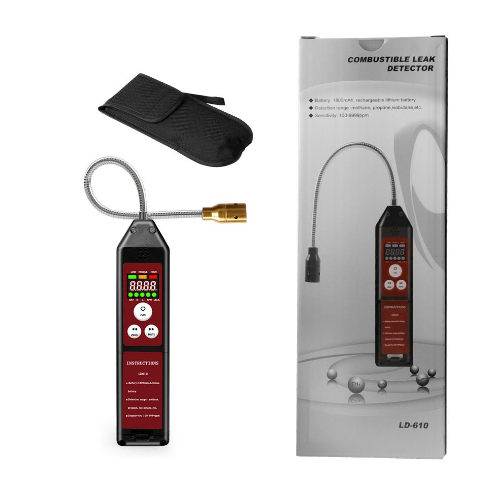 Gas Leak Detector CH4 Propane Butane Sensor Portable Combustible Gas Tester with Adjustable Sensitivity & Alarm