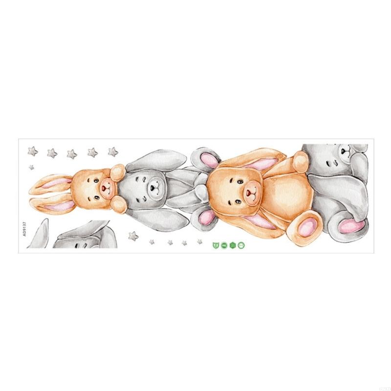 62KD Lovely Cartoon Themed Door Sticker Door Decal For Living Area Easy Apply Waterproof Home Decoration