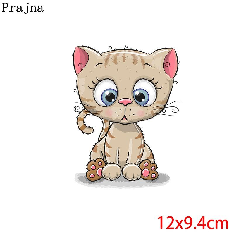 Cartoon Cat/Unicorn Patch Iron On Transfer For Clothing Cute Animal Thermal Transfer For Clothes Thermo Sticker On Clothes Decor