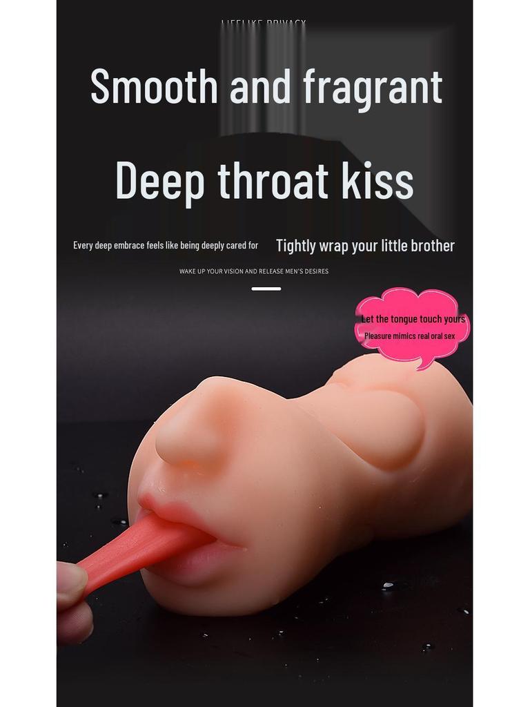 Double-Headed Silicone Male Masturbator with Realistic Features