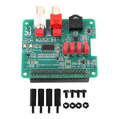 HiFi DAC Hat Soundkarte Erweiterungsplatine Passend für RasPi Zero W 3B Pi 4 Pi 5 mit 40-Pin-Anschluss 384KHz 32Bit