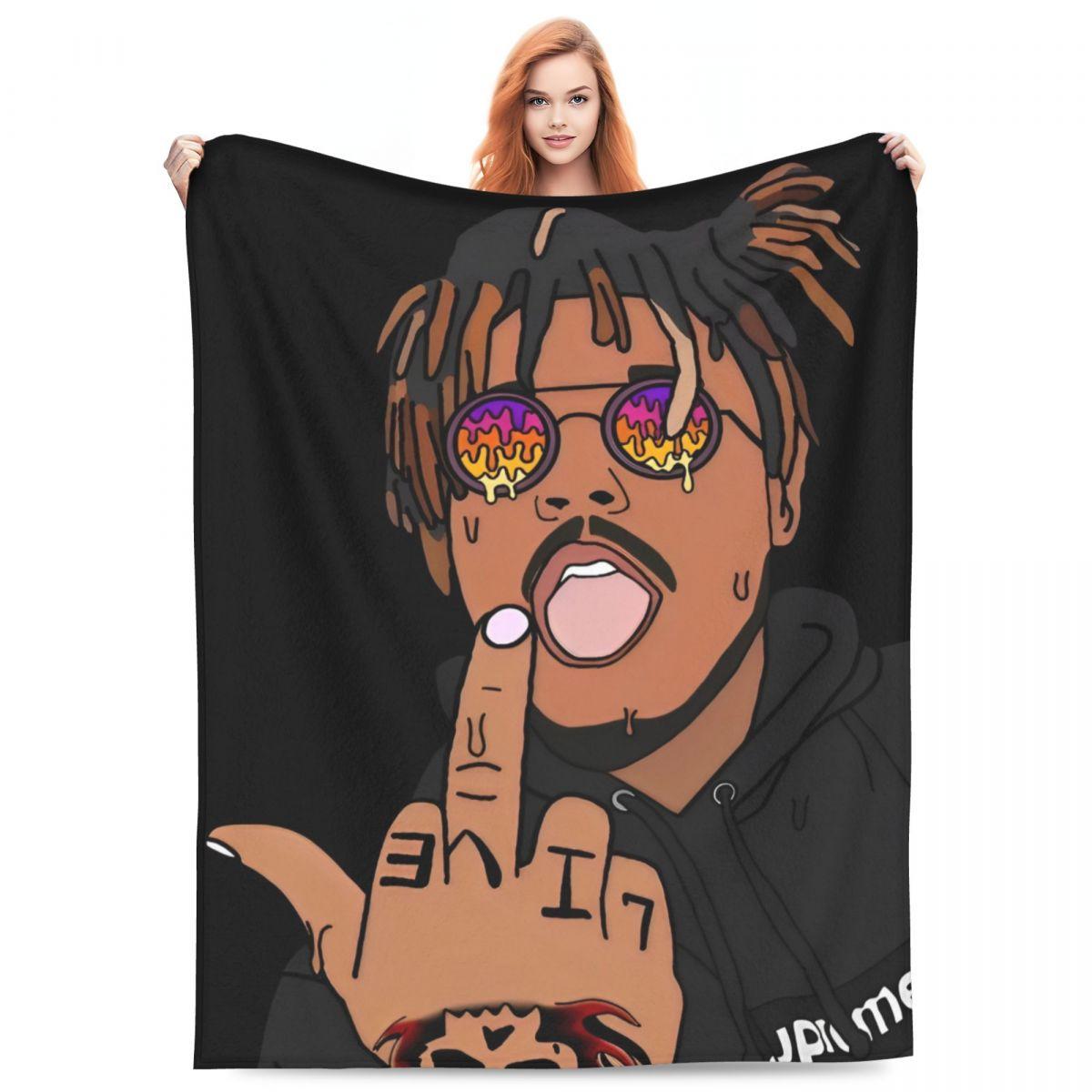 

Juice Music Wrld Knitted Blanket Velvet Soft Throw Blanket for Bedroom Sofa Bed Rug 30x40in