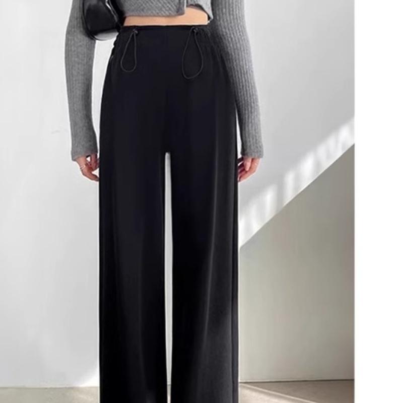 Adjustable Unsnuck Belly-free Maternity Trousers for Suit Wide-leg Pants for Spring and Summer Wear New Loose Drooping Trousers