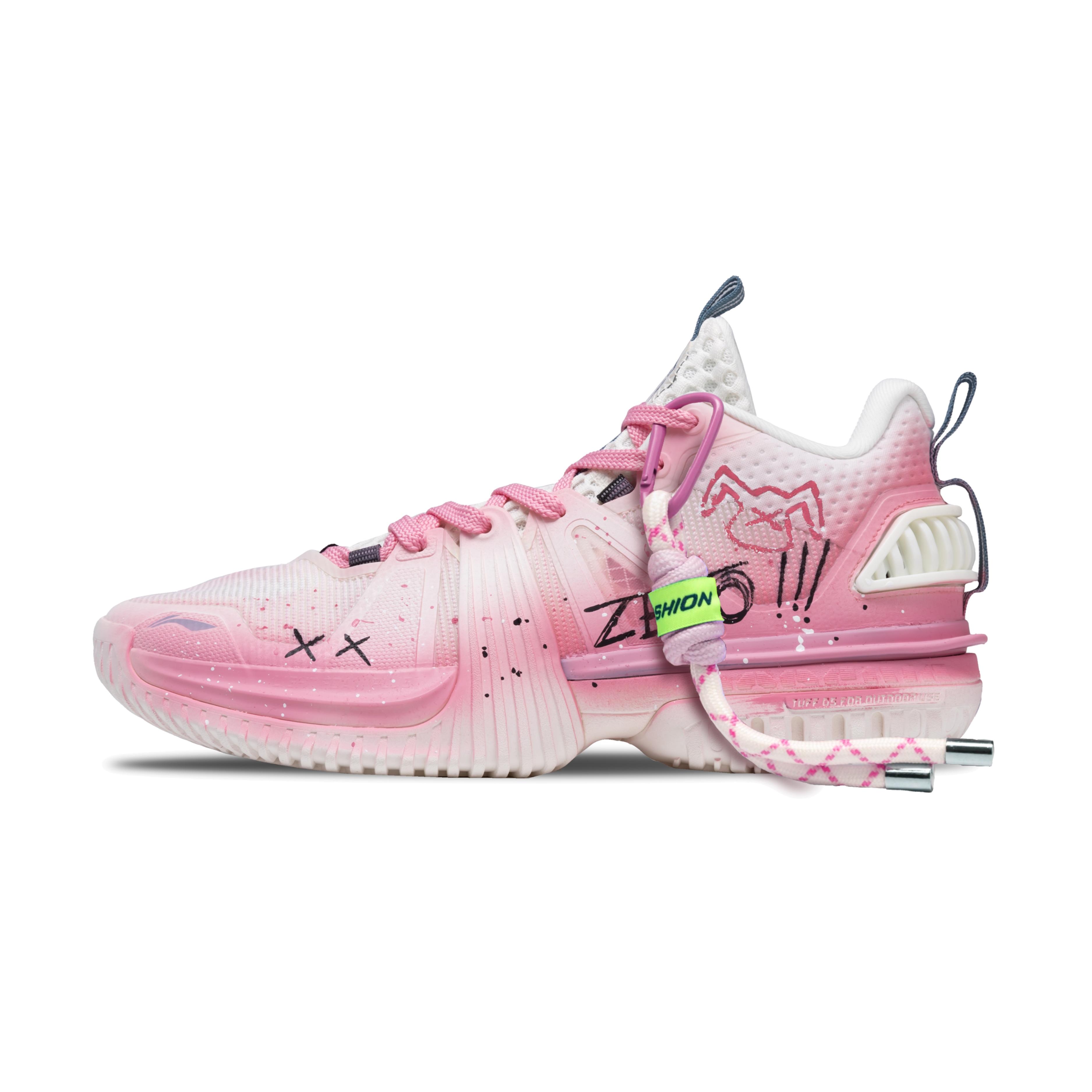 Li Ning Storm 2024 Breast Cancer, Солнечная энергия, Износостойкие, Дышащие, Поддержка, Низкие, TUFF OS, Баскетбольные кроссовки, ABFU017-3(Команда422-) 40