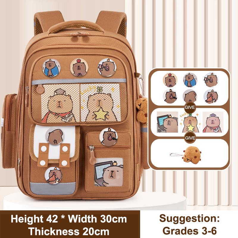 

Мультяшний Водонепроникний Рюкзак Капібари Великої Місткості Зменшує Навантаження Шкільний Рюкзак Захищає Хребет Розширені Лямки Студентський Рюкзак