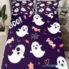 Cute Ghost Bedding Set For Boys, Girls, Teenagers, Bats, Pumpkin Lanterns, Halloween