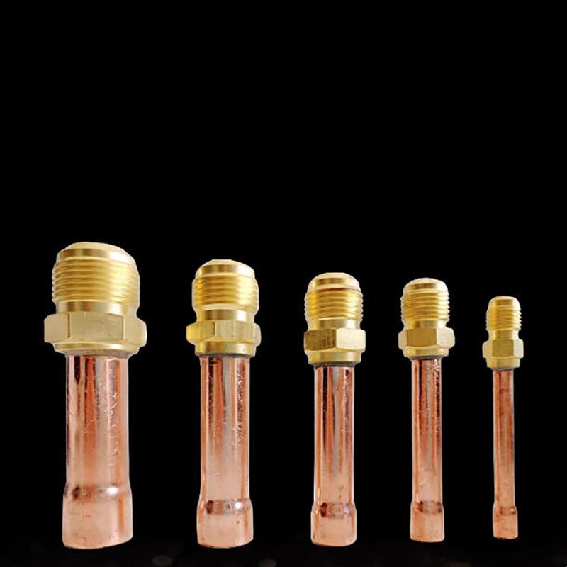 1/4 3/8 1/2 3/4 Inch SAE/Standard 45 Degree Brass Connector Copper Tube End Feeding Connector Adapter Air Conditioner