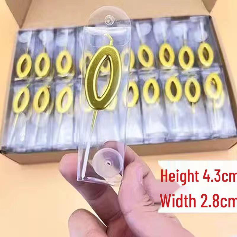 Gold Long Number Birthday Cake Candles - Boxed for Children's First Birthday