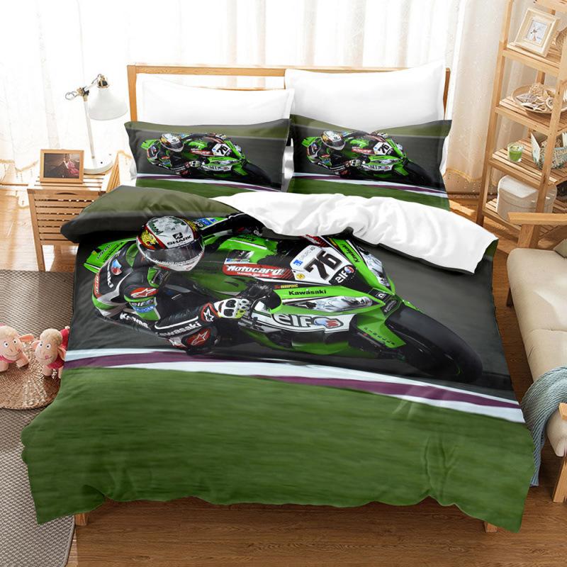 Three-Piece Car Truck Motorcycle Train Quilt Cover Digital Printing Kit
