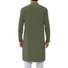 Mens Kaftan Thobe Button Down Casual  Shirts Long Sleeve Robe Cotton Linen Muslim Gown Shirt