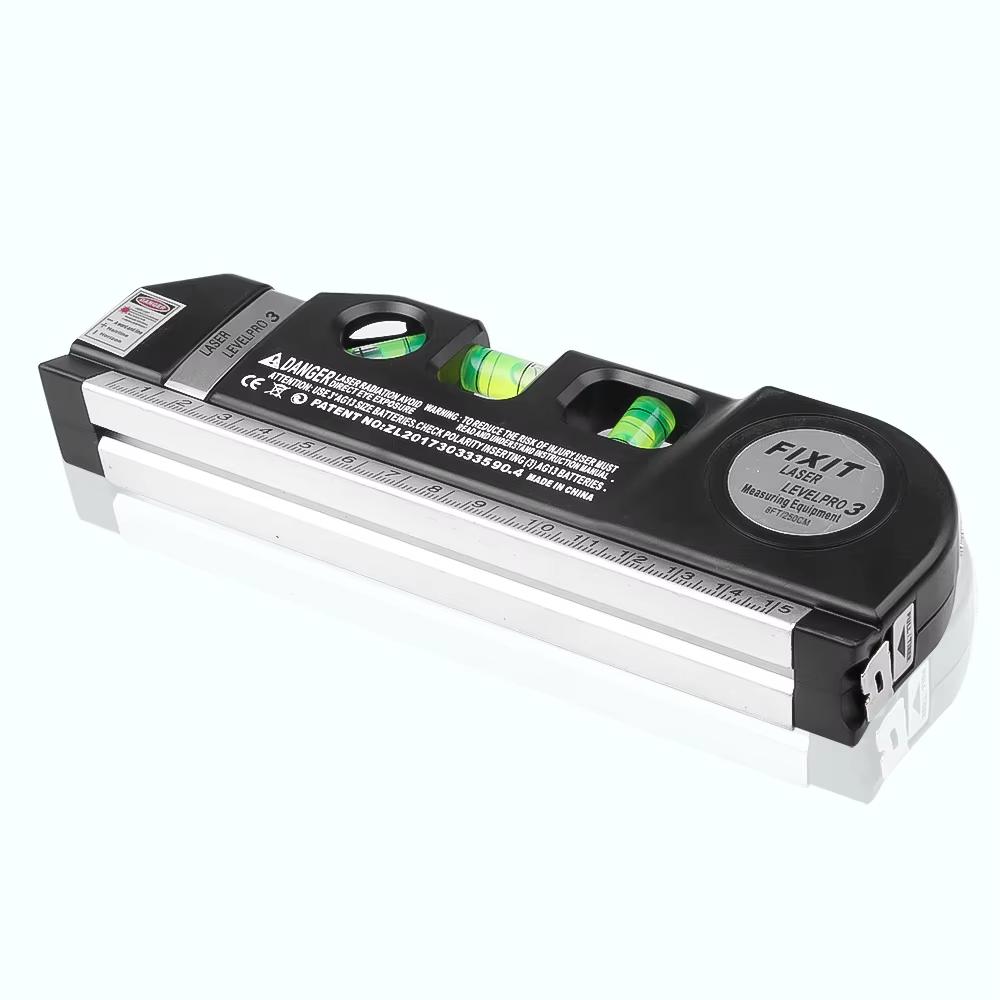 Laser Level Line Tool Multipurpose Laser Level Kit Standard Cross Line Lase 8 Feet Measure Tape Ruler With Metal Tripod Stand
