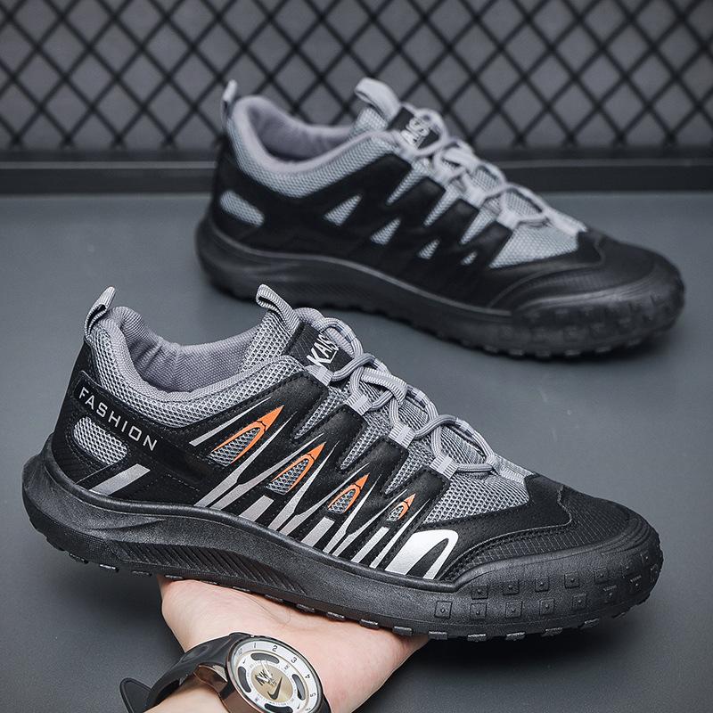 

Men s shoes new spring autumn breathable leather mesh casual shoes sports hiking tide shoes work light sneakers shoes M487 44