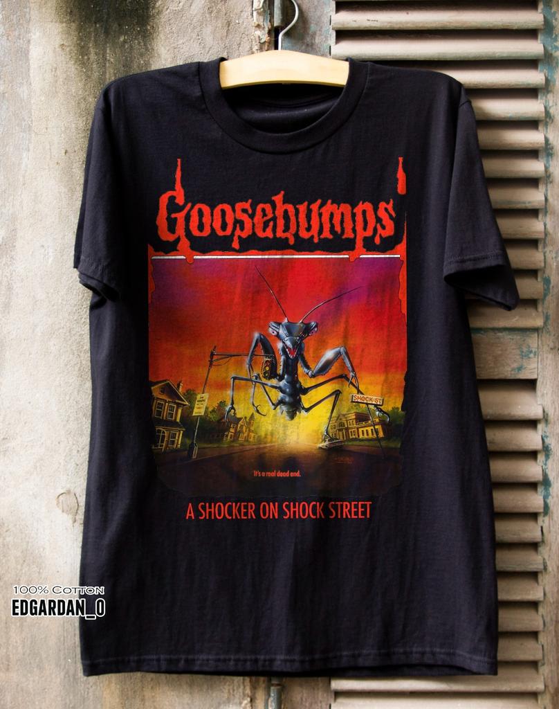 Brividi Uno Shock su Shock Street Anni '90 Horror Nero T-shirt Unisex S-5XL