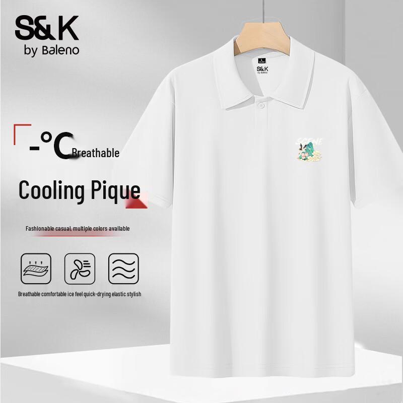 Baleno Men s S&K Series Ice-Feel Short Sleeve Polo Shirt L