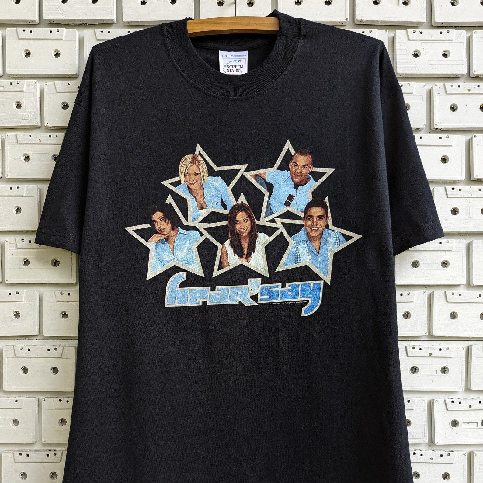 Vintage 2001 Hear Say Tour T shirt Popstars Album British Pop Group Band Merch Tee Size M XL