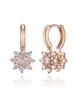 14k Cubic Flower One-Touch Earrings (Gold Plated) ELGPEE486