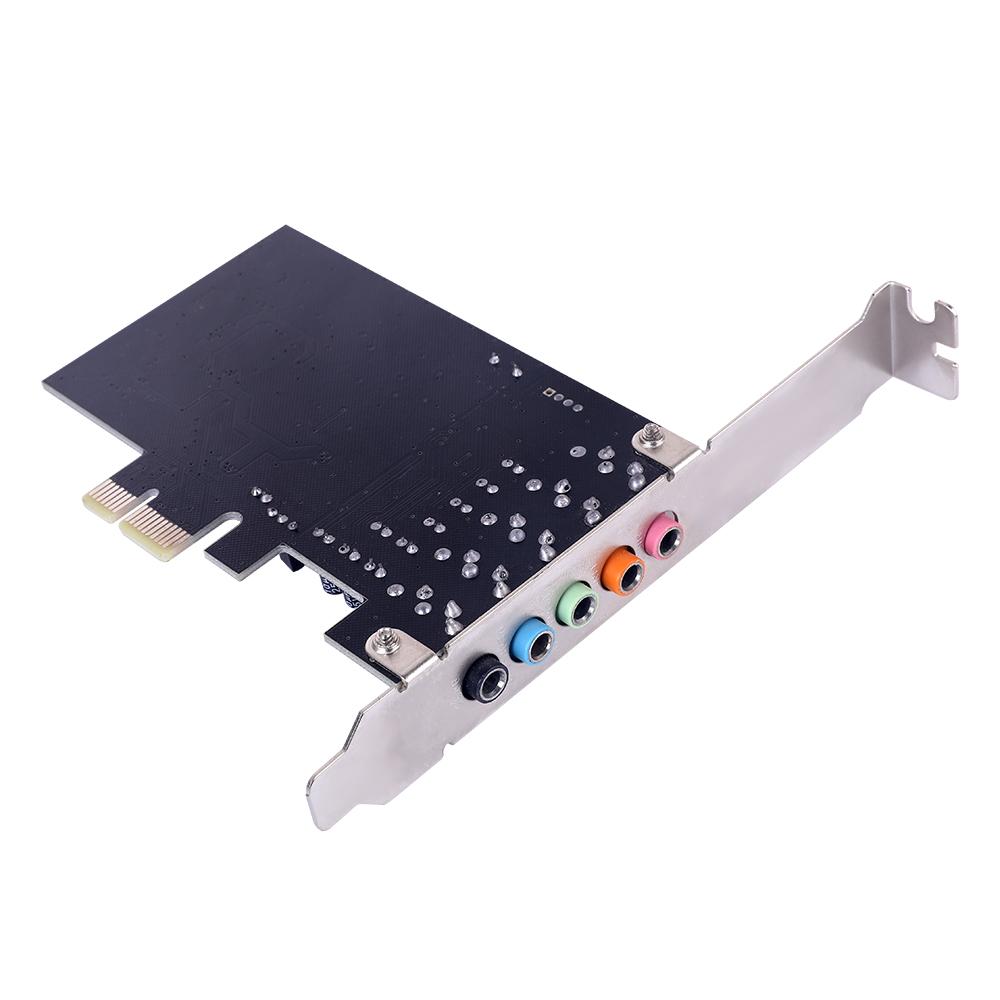 PCI-E Sound Card CMI8738 5.1 Channel PCI-E Desktop Computer Sound Card Support 6-Channel Stereo Surround Output Audio Sound Card