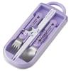 Skater Bento Trio Set and Fork Love Unicorn Made In Japan (TACC2AG-A) - Chopsticks, Spoon, - Design, Kids', Antibacterial, Easy-Opening, Slide-Open