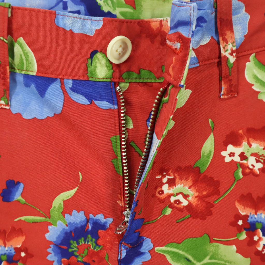 PEARLY GATES Floral Cotton pants Red Women Used