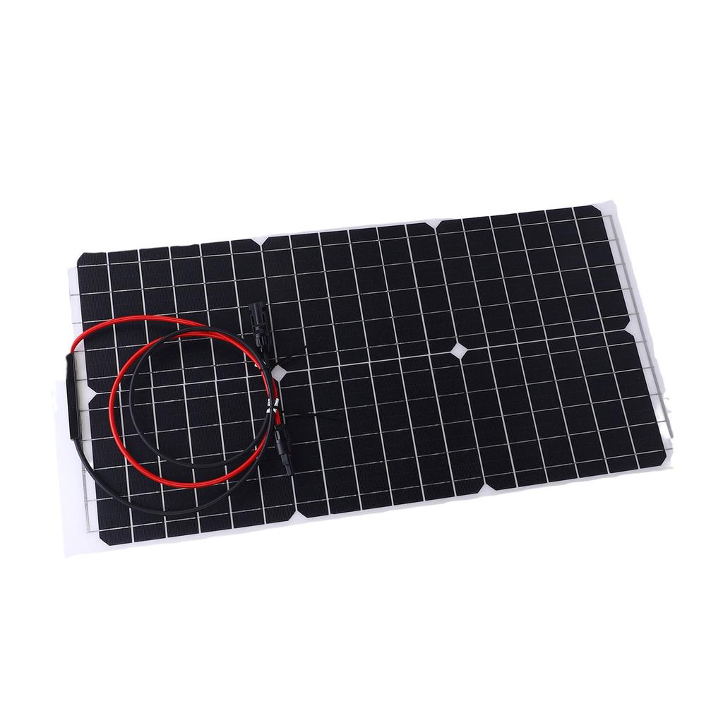 Solar Panel Controller Kit 30W 18V Monocrystalline Silicon Semi Flexible Solar Panel with 12V 24V