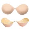 Hand-Brushed Adhesive Breast Pasties for Enhanced Look with Transparent Straps, Gathering Effect, and Invisible Bra Cups for Small/Flat Chests