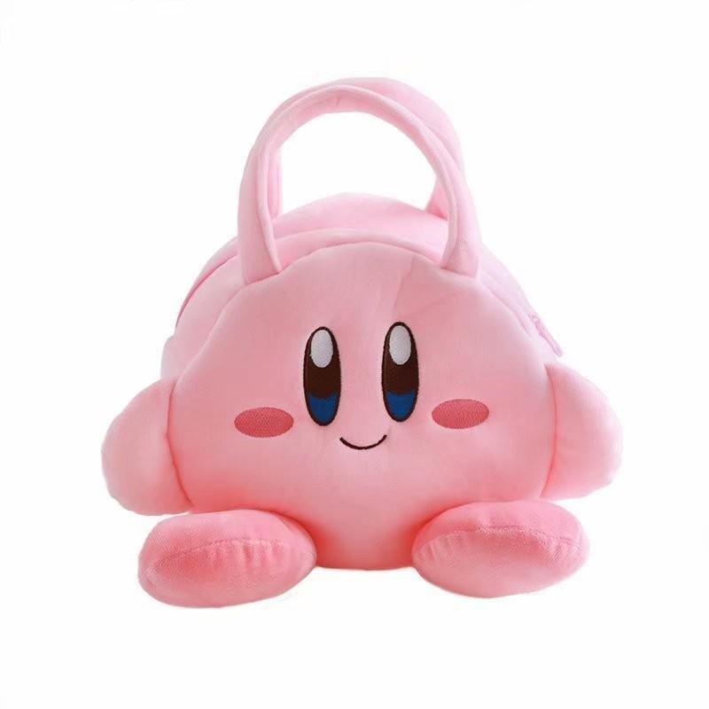 Kirby Plush Star Portable Tote Handbag Clutch Large Capacity Bento Bag Lunch