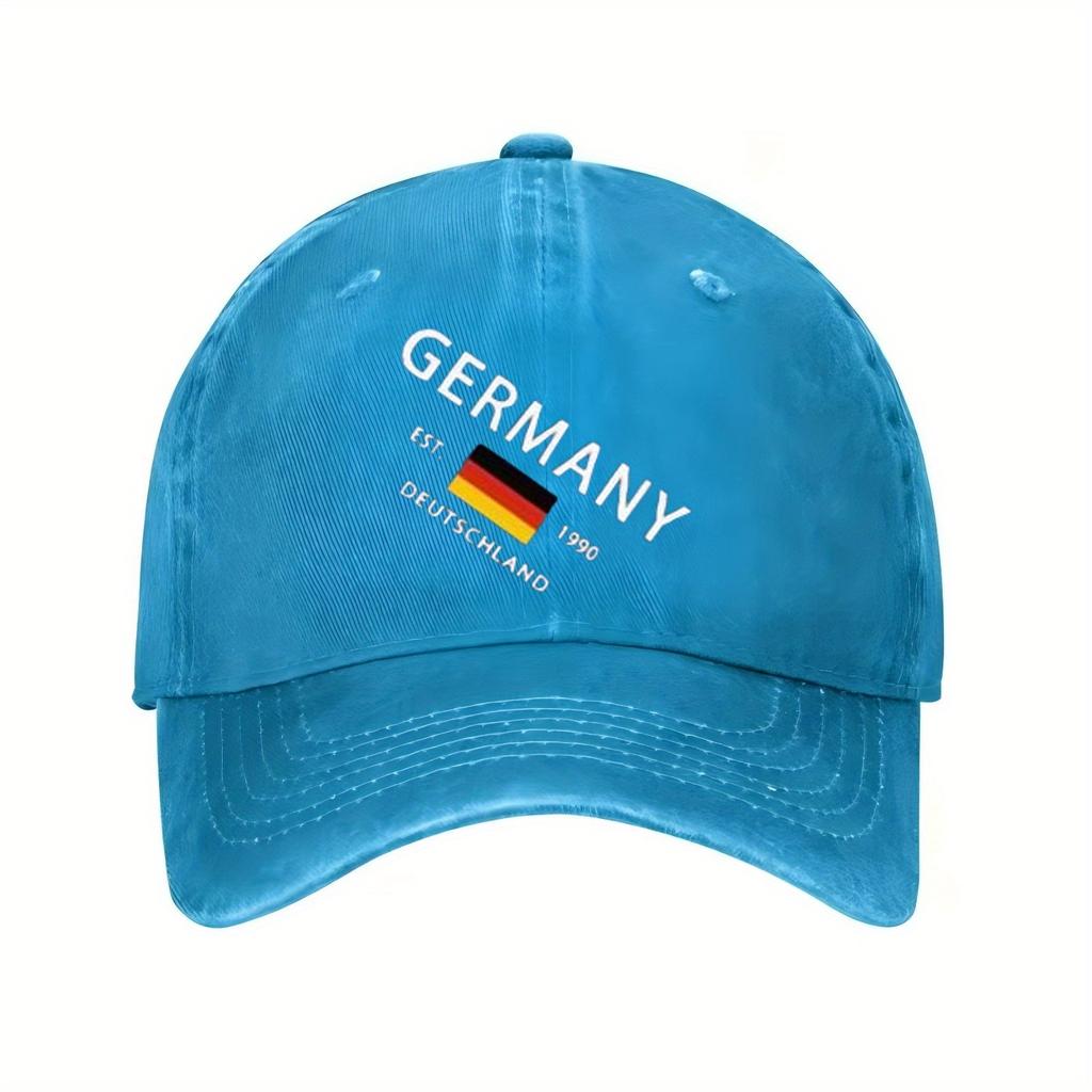 Deutschland Deutschland Flagge Baseballkappe Schwarz Verstellbar Sportmütze für Männer Frauen Lässig Outdoor