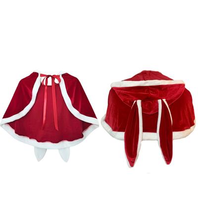 Christmas Cloak Santa Cosplay for Kids and Santa Claus Poncho Santa Christmas Eve Disguise [TRUE-JP] Adults, Cape, Outfit,